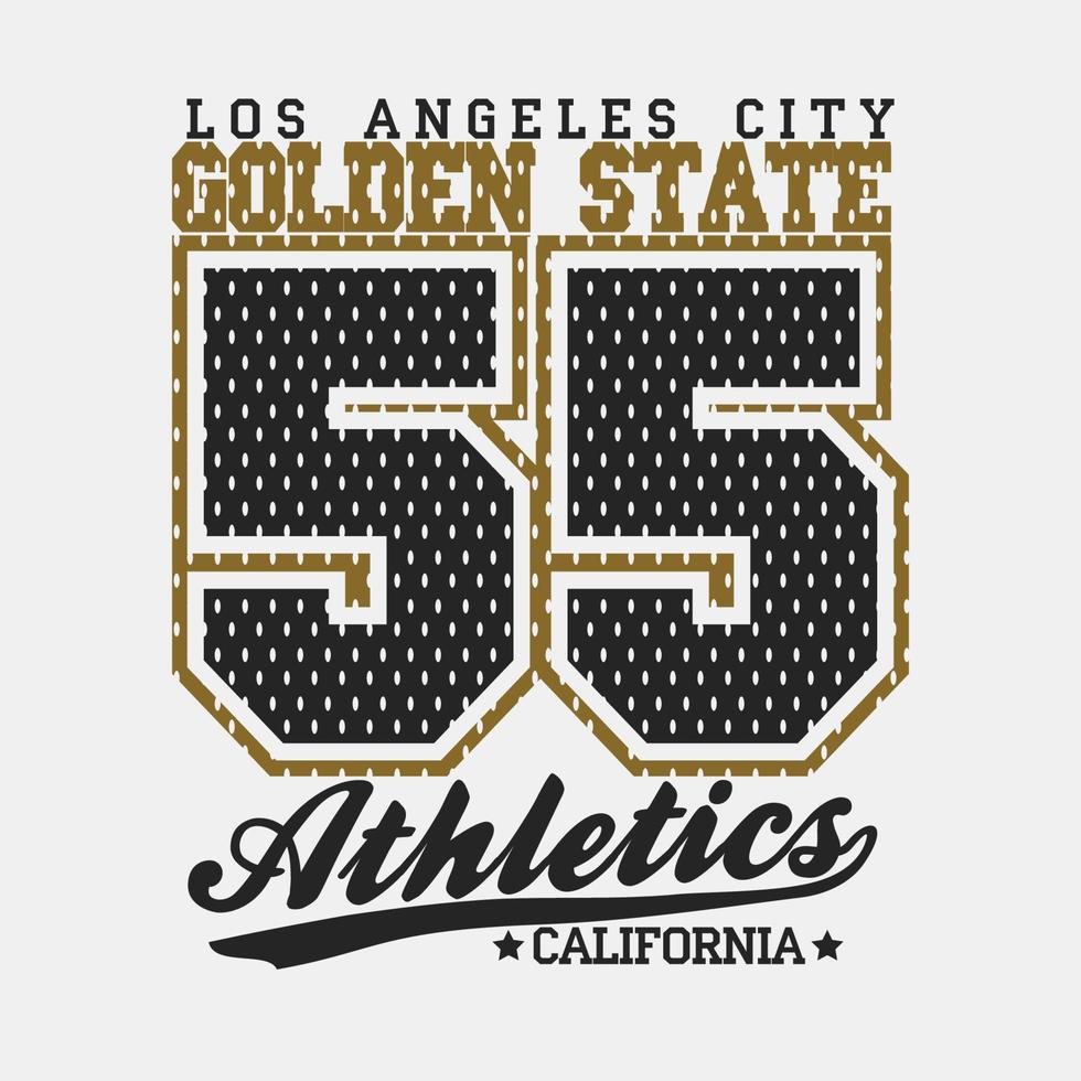 gráficos tipográficos de california, diseño de impresión de camisetas, sello de desgaste original, estampado vintage para ropa deportiva. vector