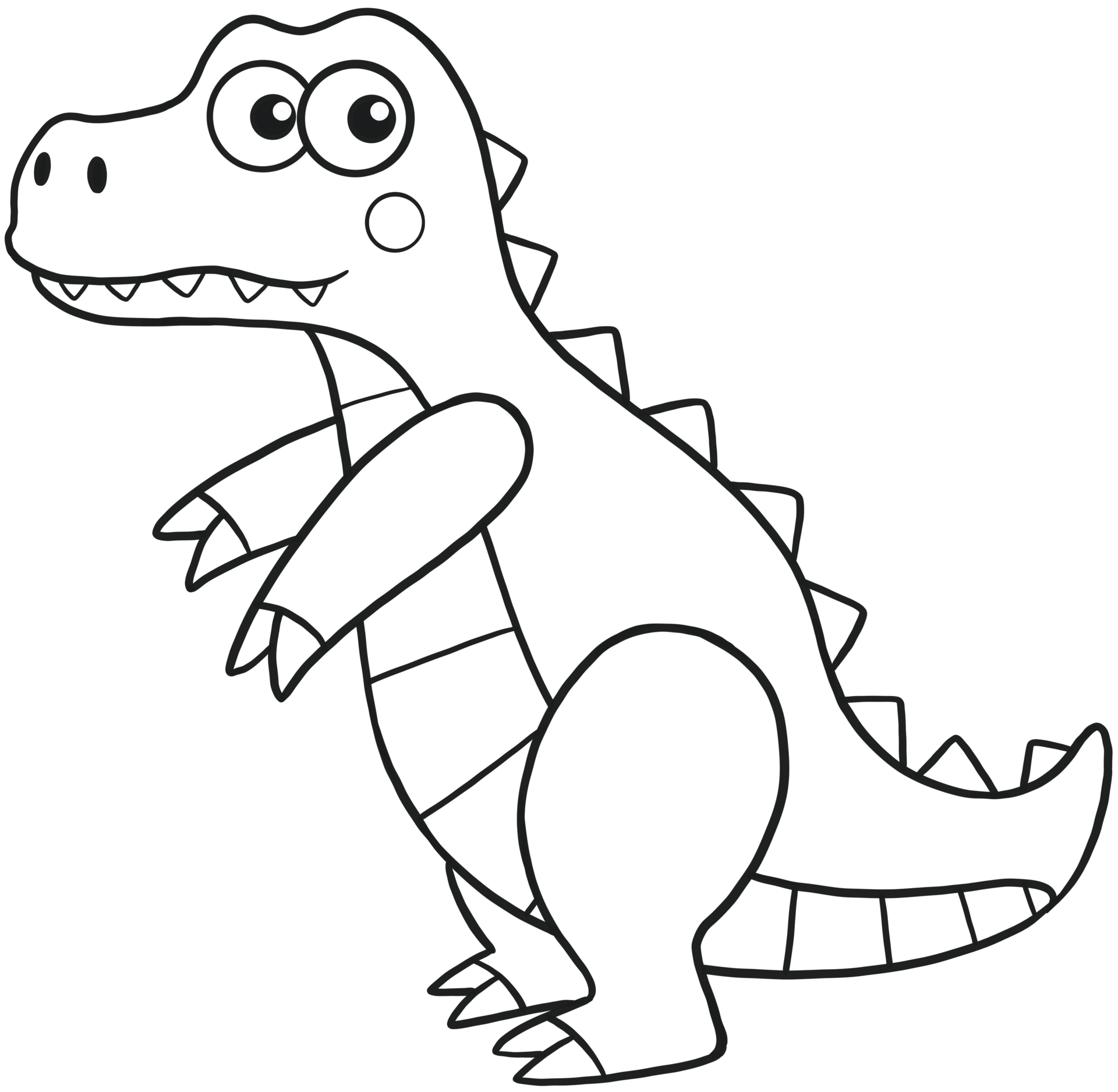 Free lindo dinosaurio de dibujos animados para colorear 9853873 PNG with  Transparent Background