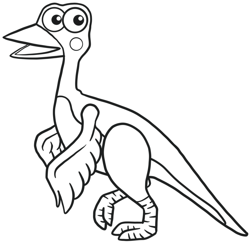 cute cartoon dinosaur for coloring png