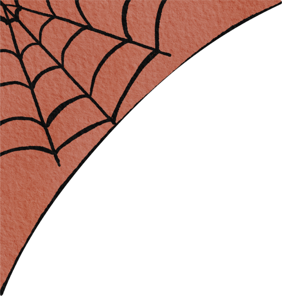 watercolor corner spider web png