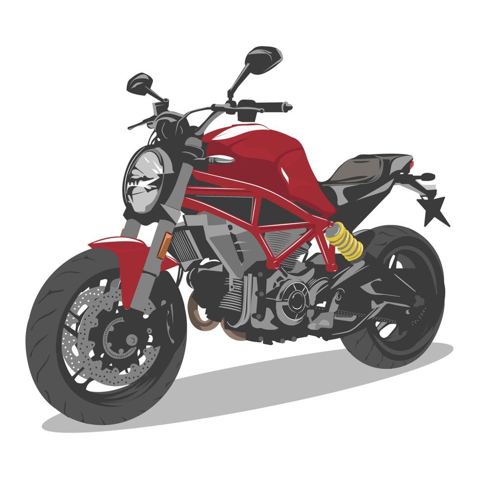 red motorcycle vector