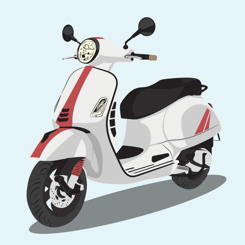 white scooter vector