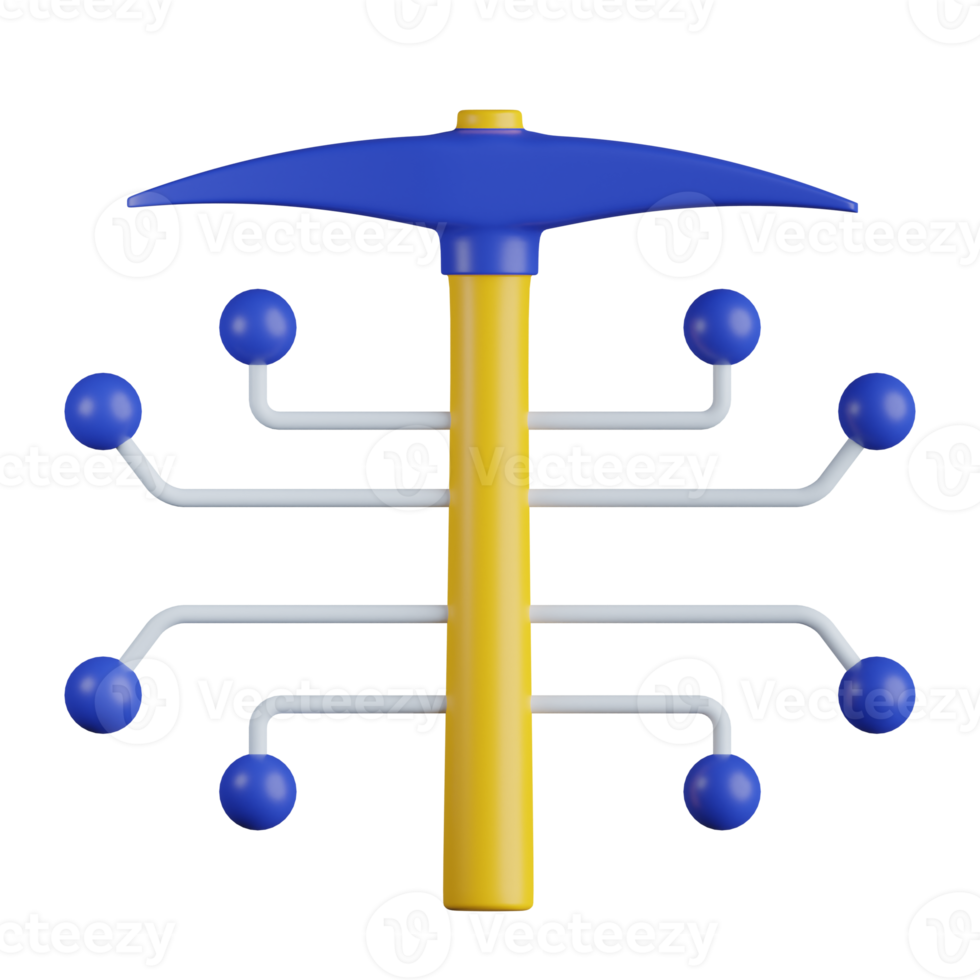 illustrazione 3d di estrazione mineraria png