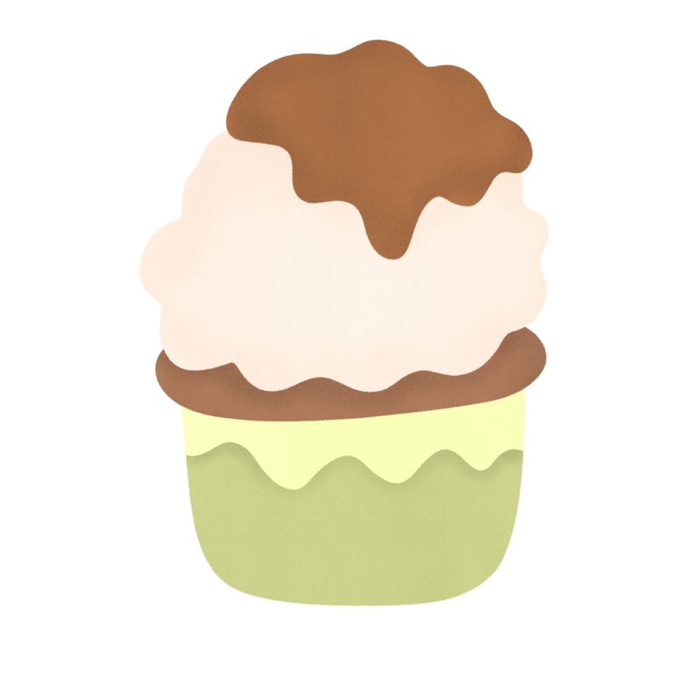 cupcake de creme de chocolate png