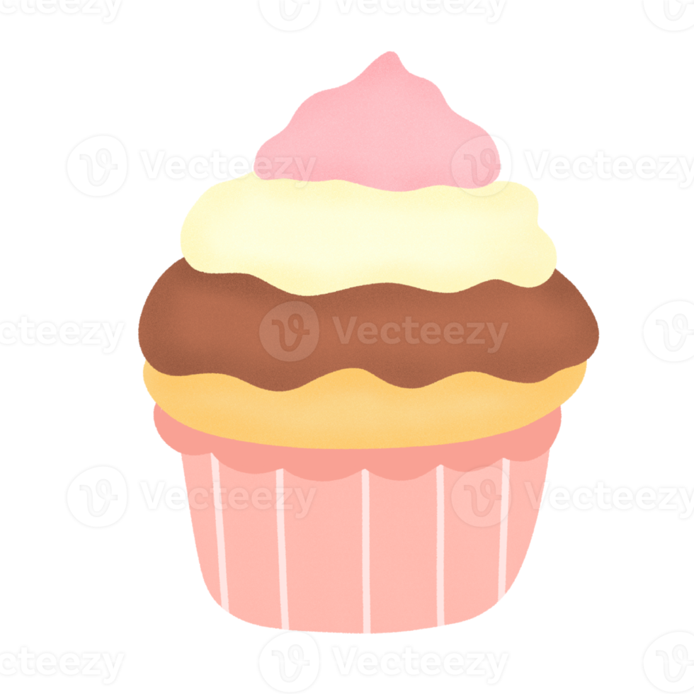 Strawberry Nutella cupcake png