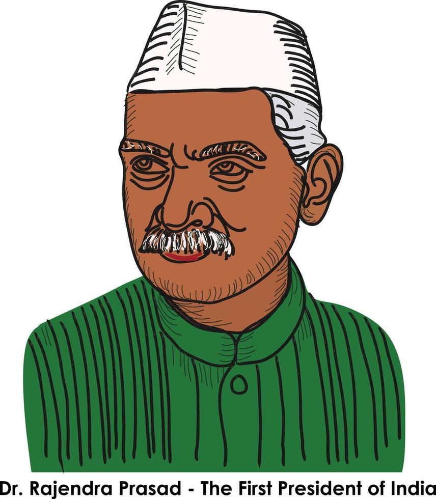 Dr. Rajendra Prasad - The First President of India vector