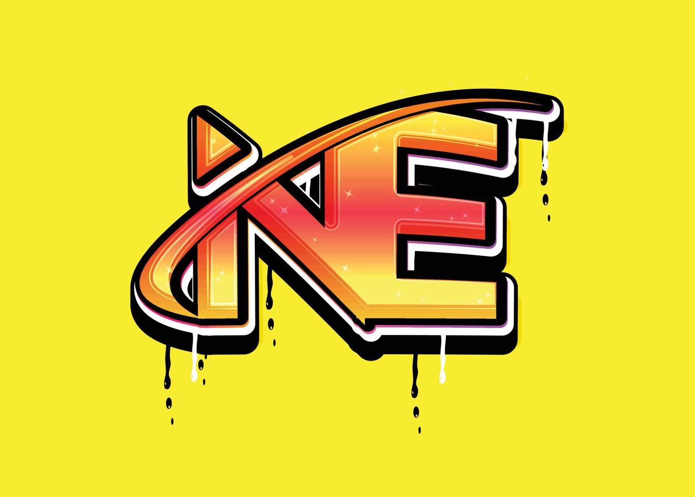 NE Letter Swoosh Logo vector