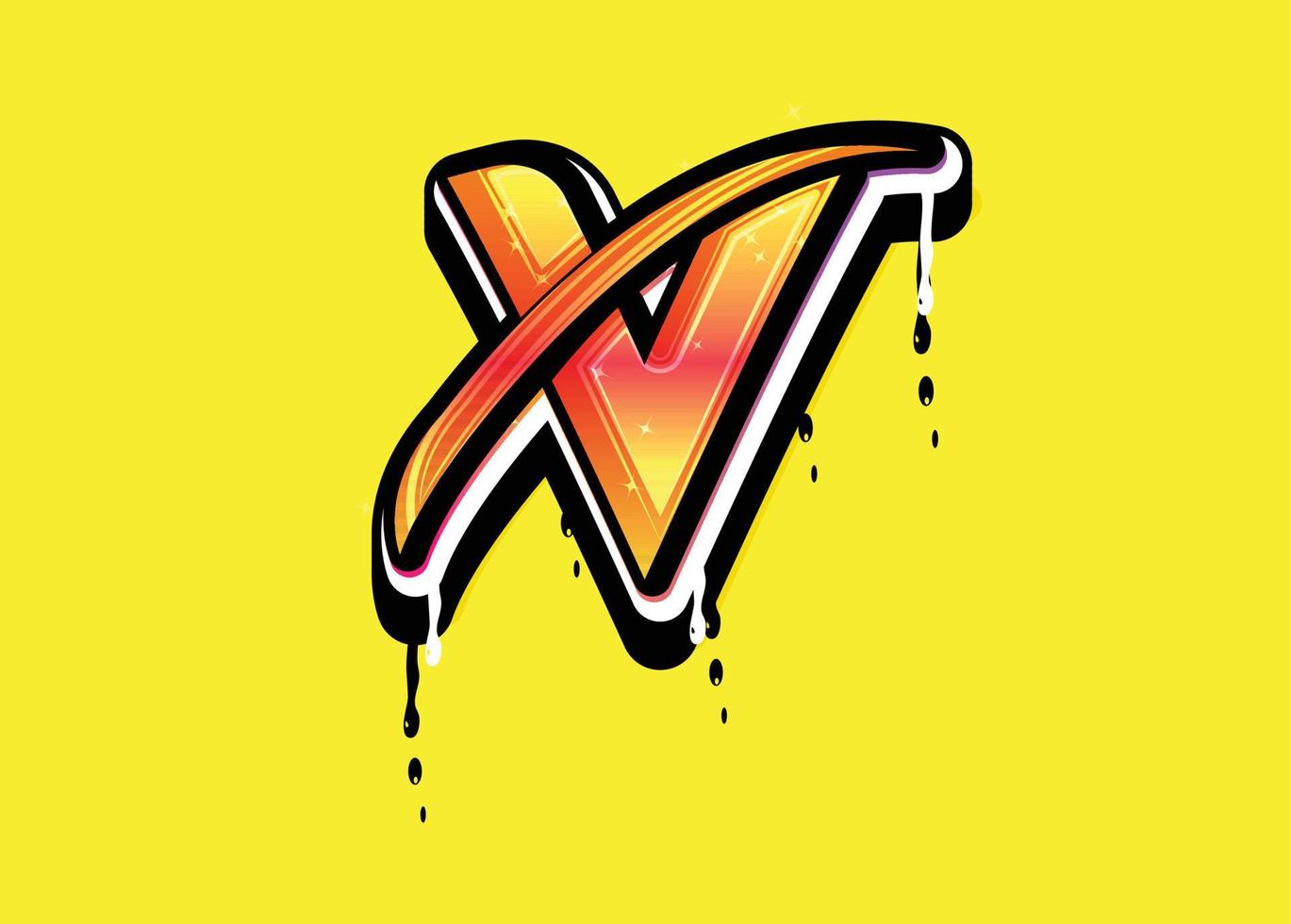 vector de logotipo swoosh de letra v