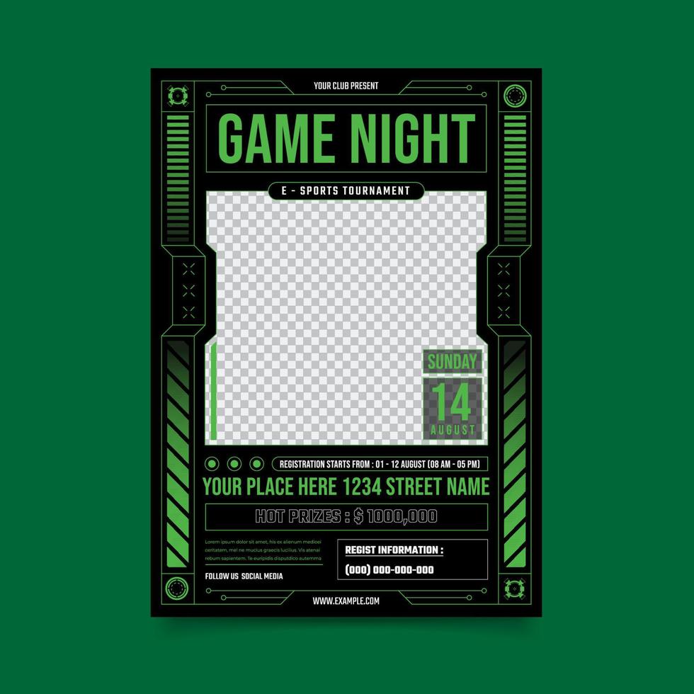 Game Night Flyer Template vector