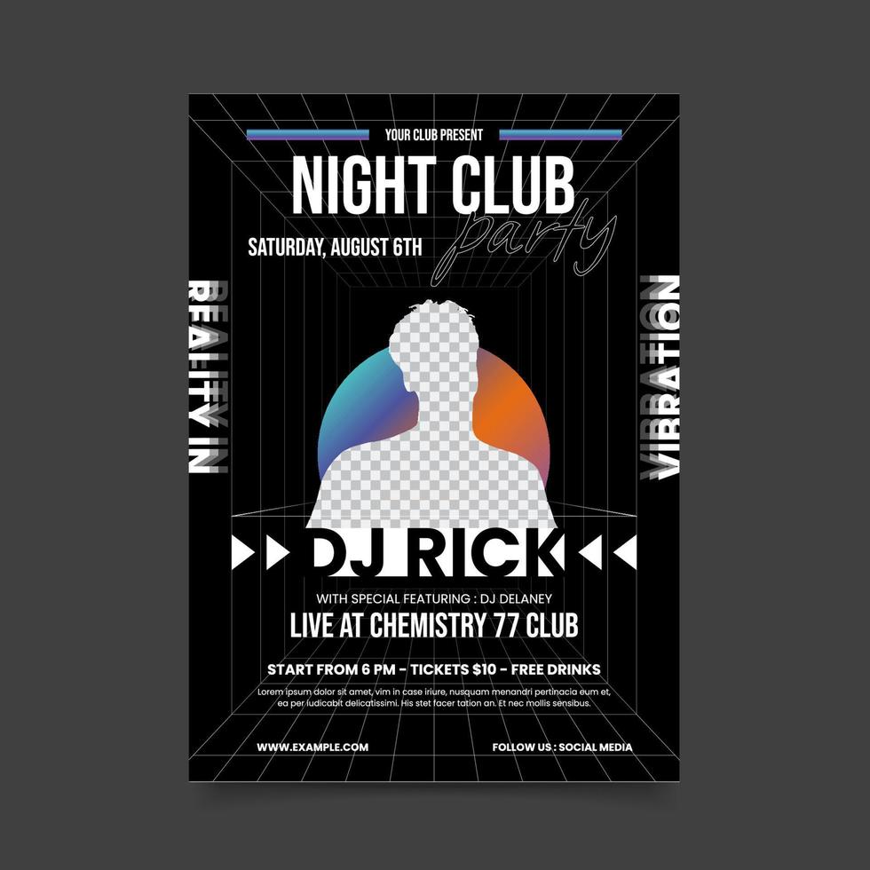Club Night Flyer Template vector