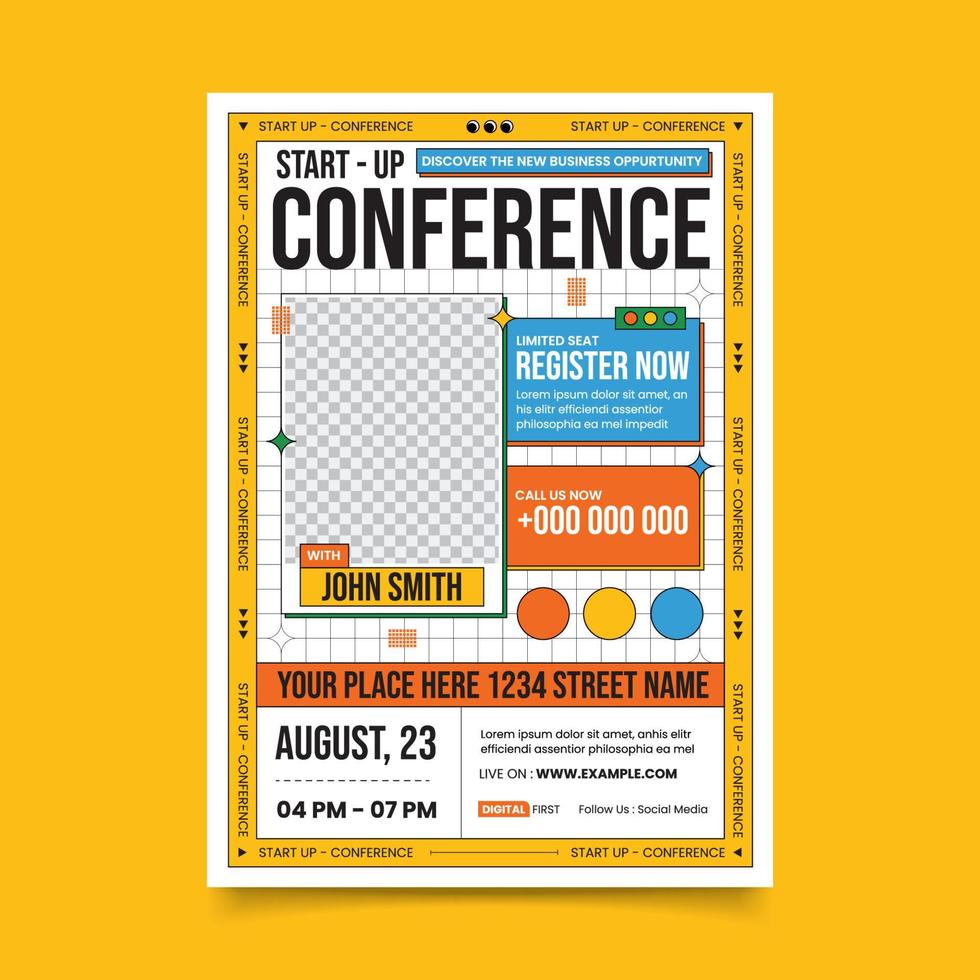 Start Up Business Conference Flyer vector