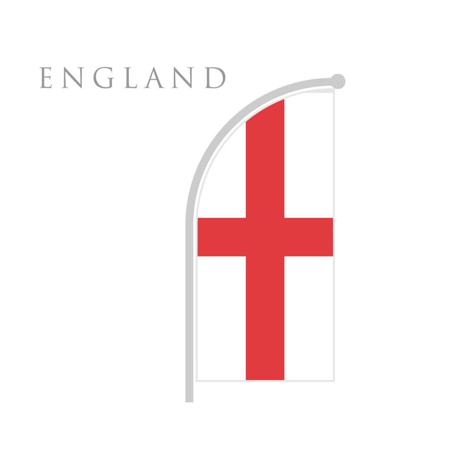 ilustración de vector de diseño plano de bandera de inglaterra