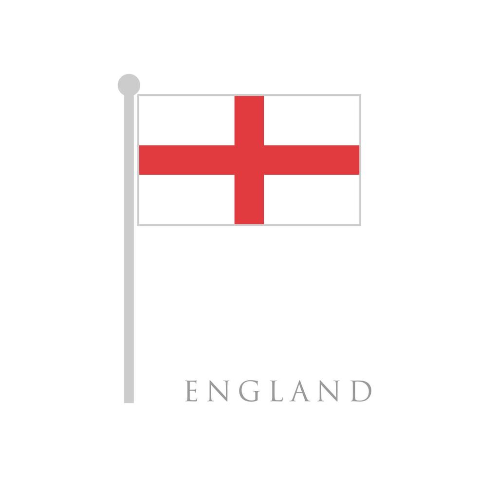 ilustración de vector de diseño plano de bandera de inglaterra