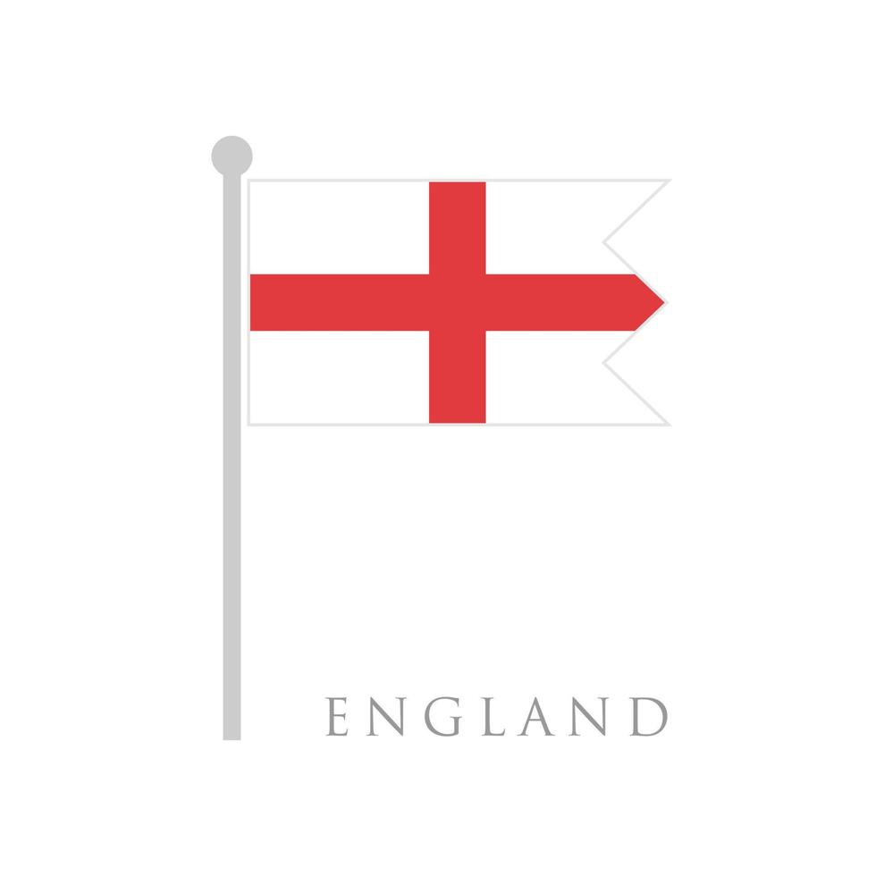 ilustración de vector de diseño plano de bandera de inglaterra