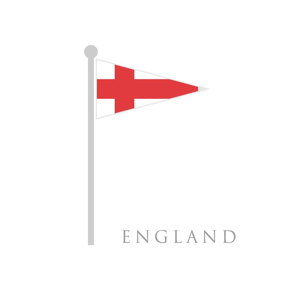 ilustración de vector de diseño plano de bandera de inglaterra