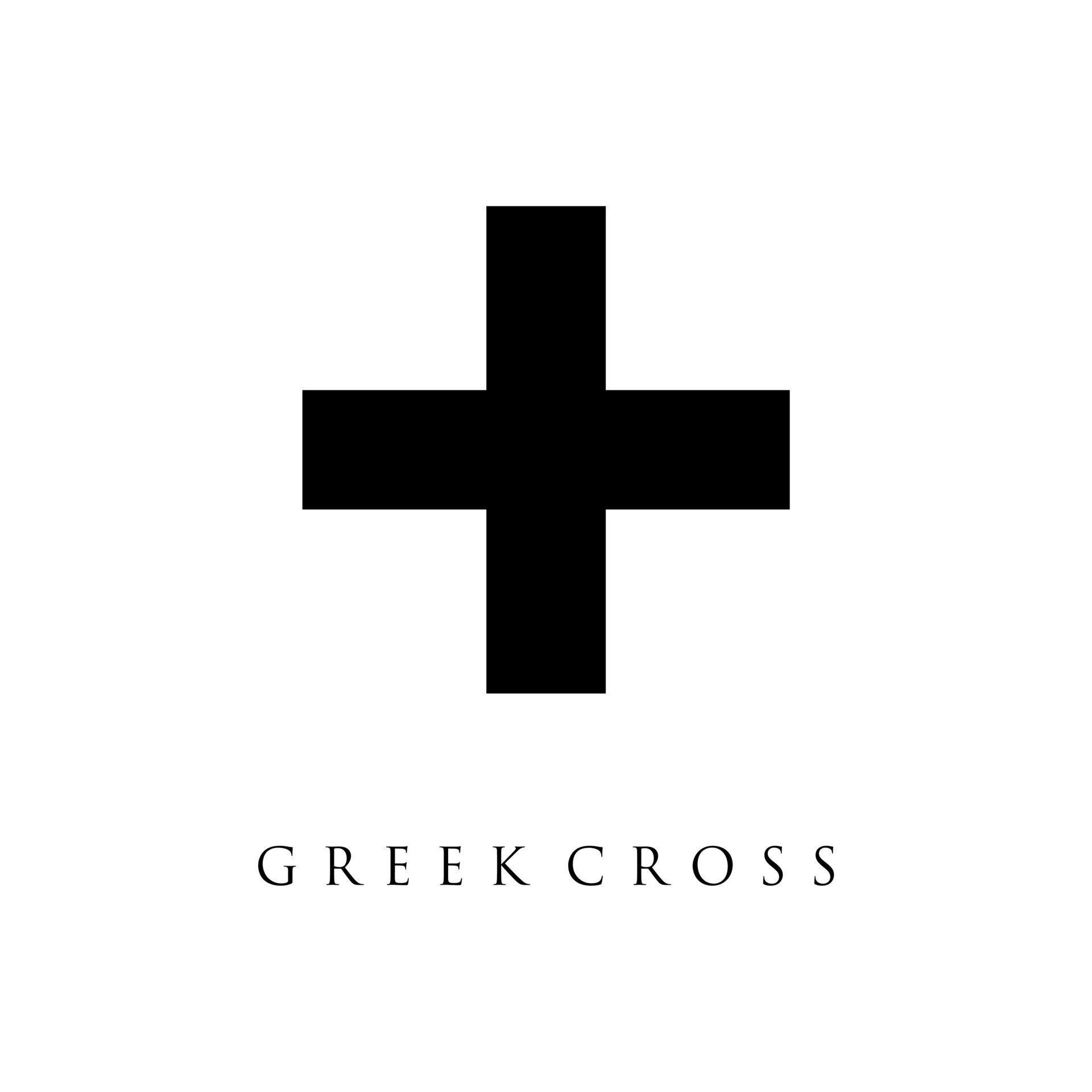 greek cross vector illustration. Christians catholicism icons tribal