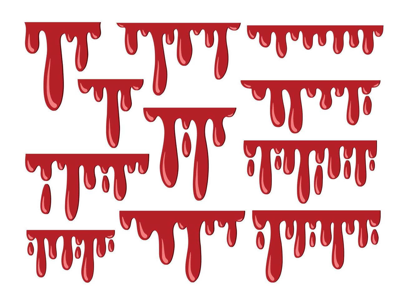 Blood Splash and Drops Collection vector