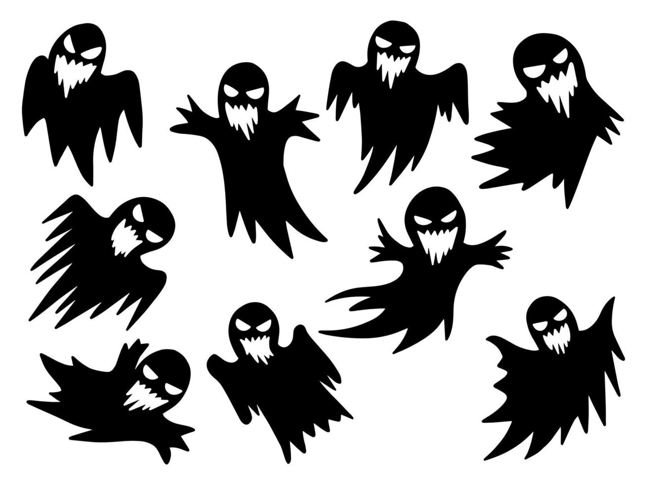 ilustración de miedo fantasma de halloween vector