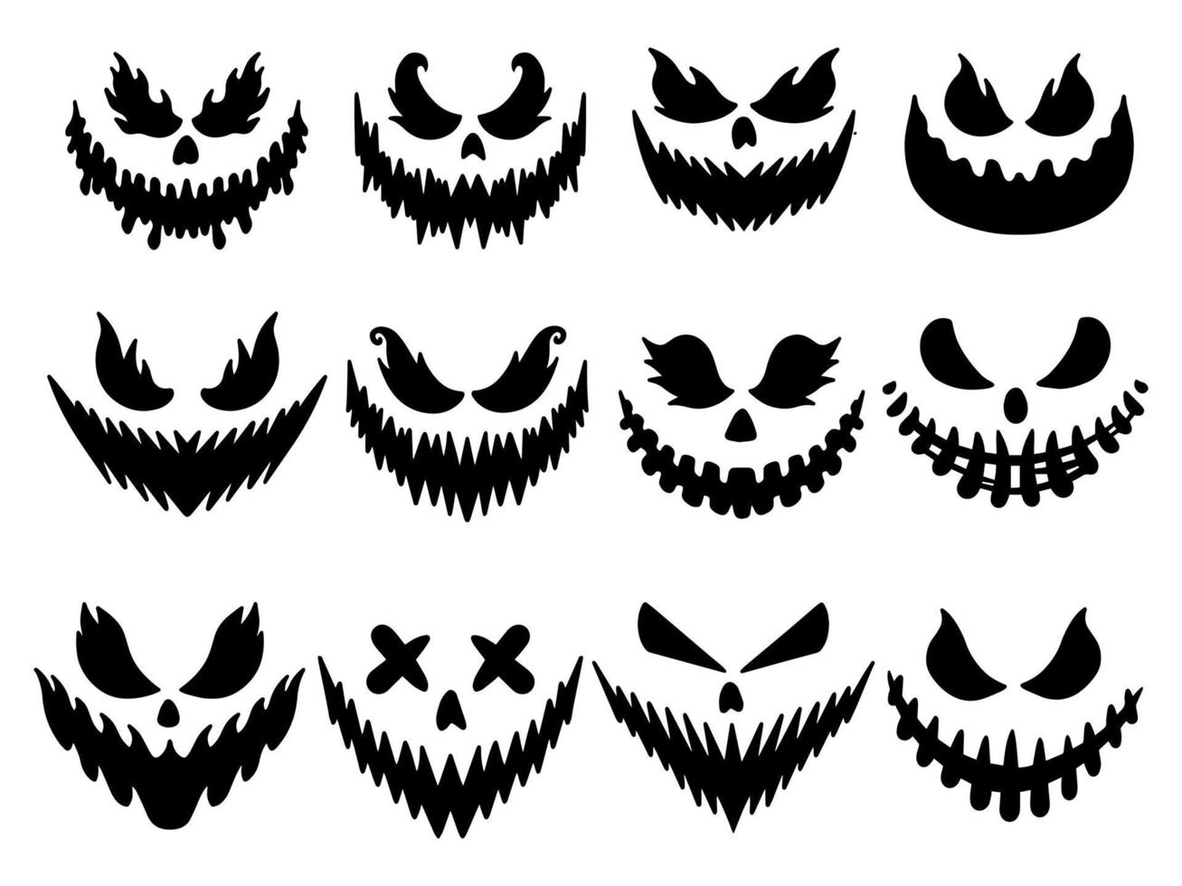 Halloween Scary Face Pumpkin or Ghost vector