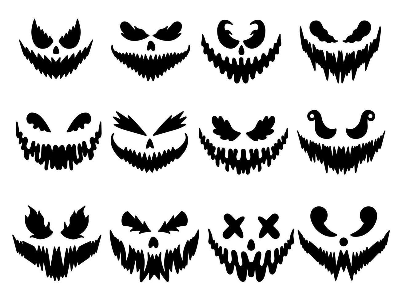 Halloween Scary Face Pumpkin or Ghost 9855326 Vector Art at Vecteezy