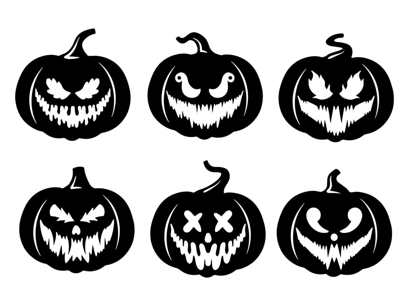 Halloween Scary Face Pumpkin vector