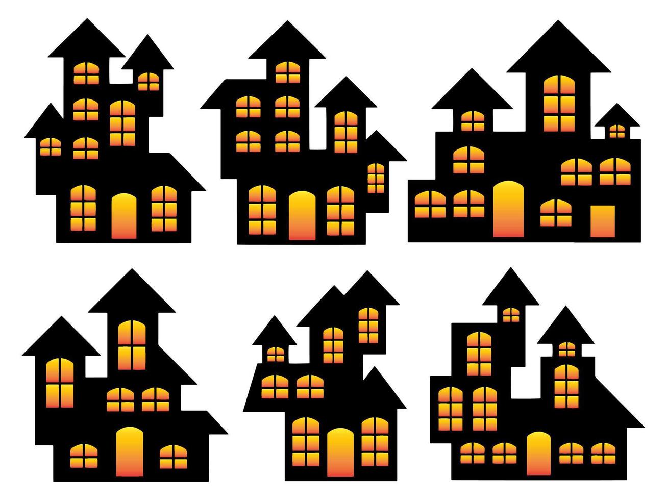 Halloween Castle Silhouette vector