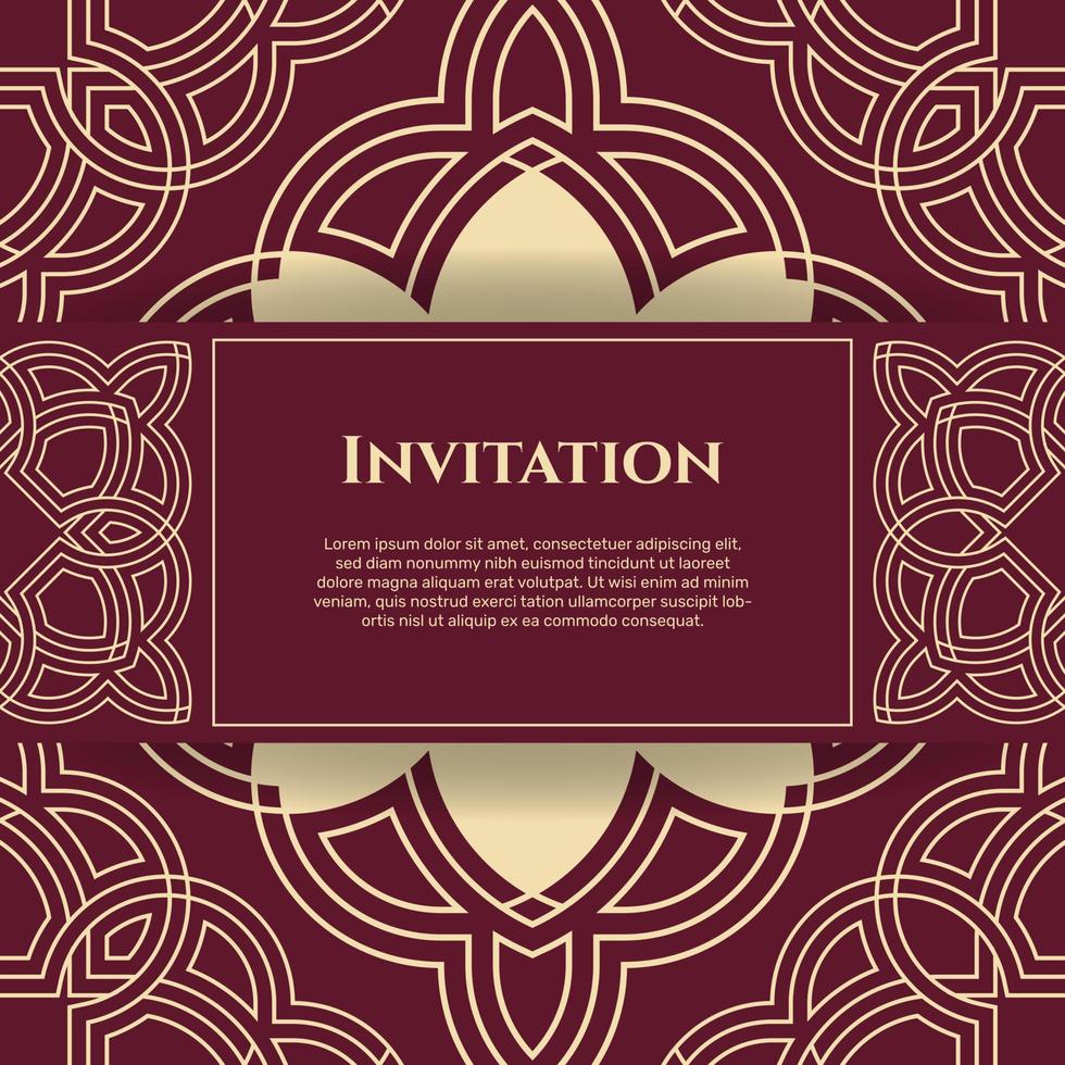 Wedding invitation and announcement card with ornament in arabian style. - Vector. vector