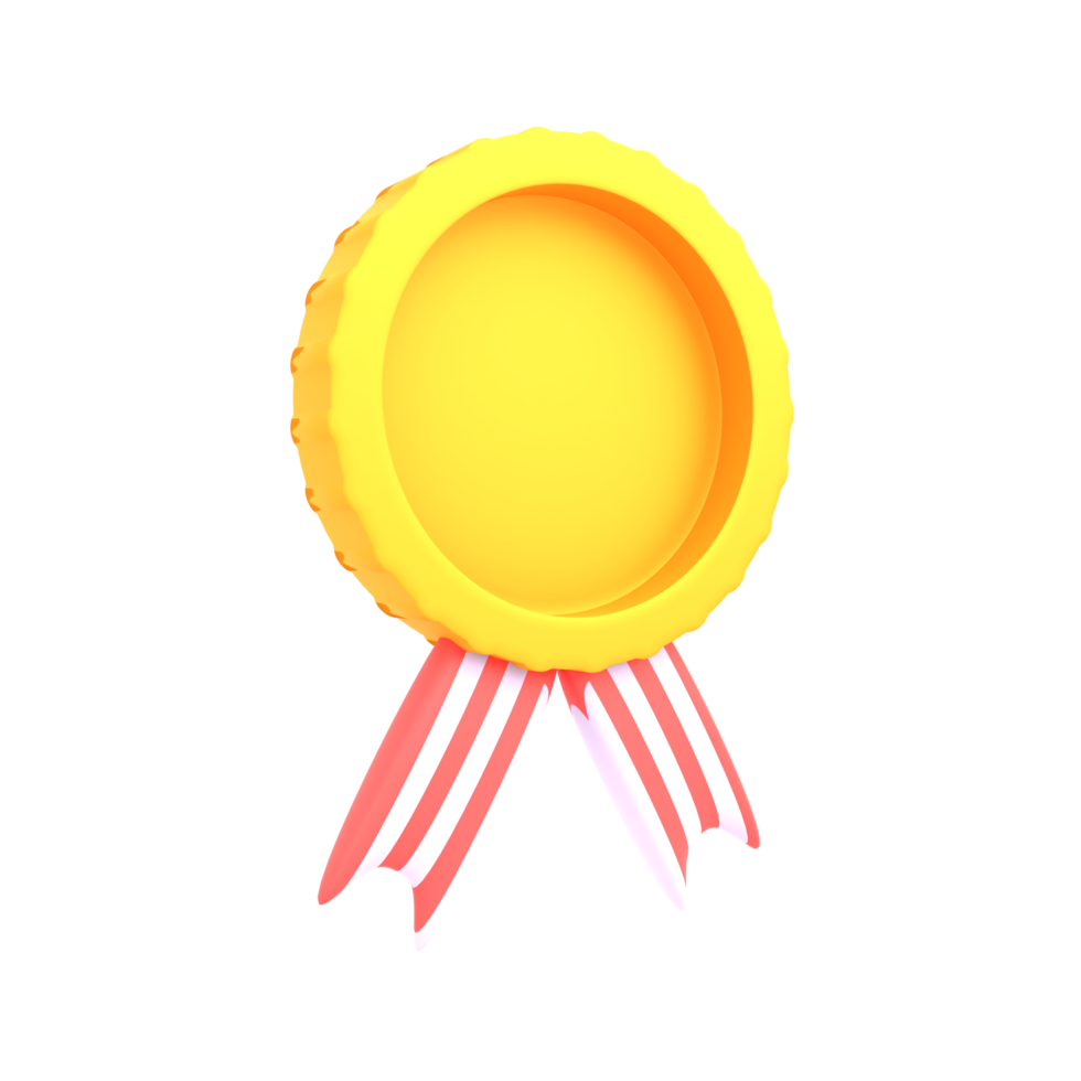 medalha de ouro do ícone 3d png
