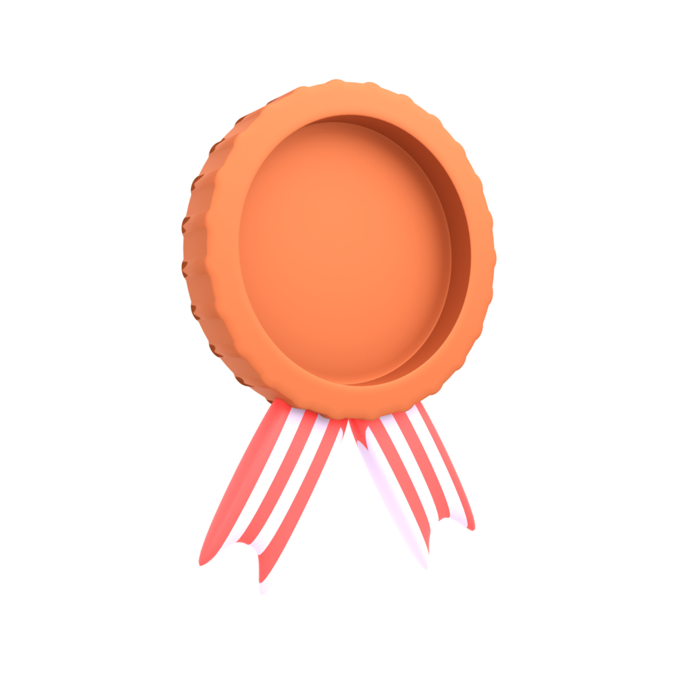 3d icon bronze medal png