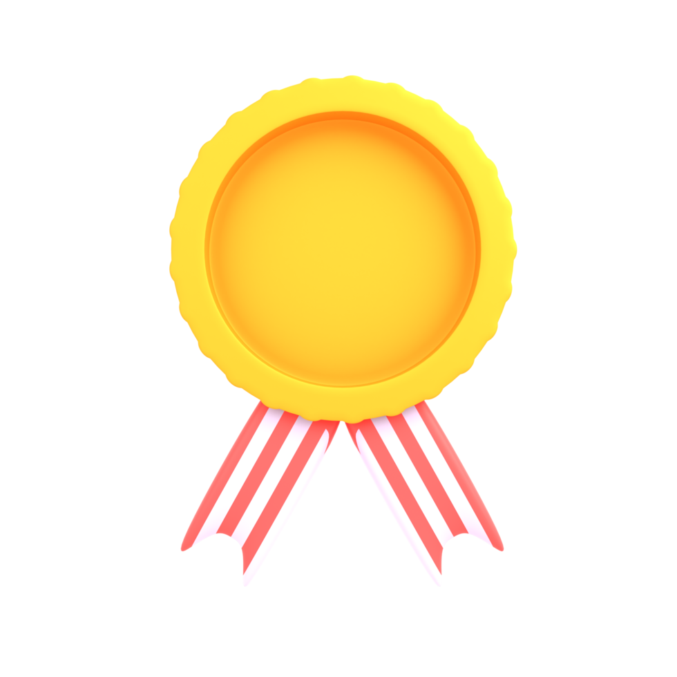 3d icon gold medal png