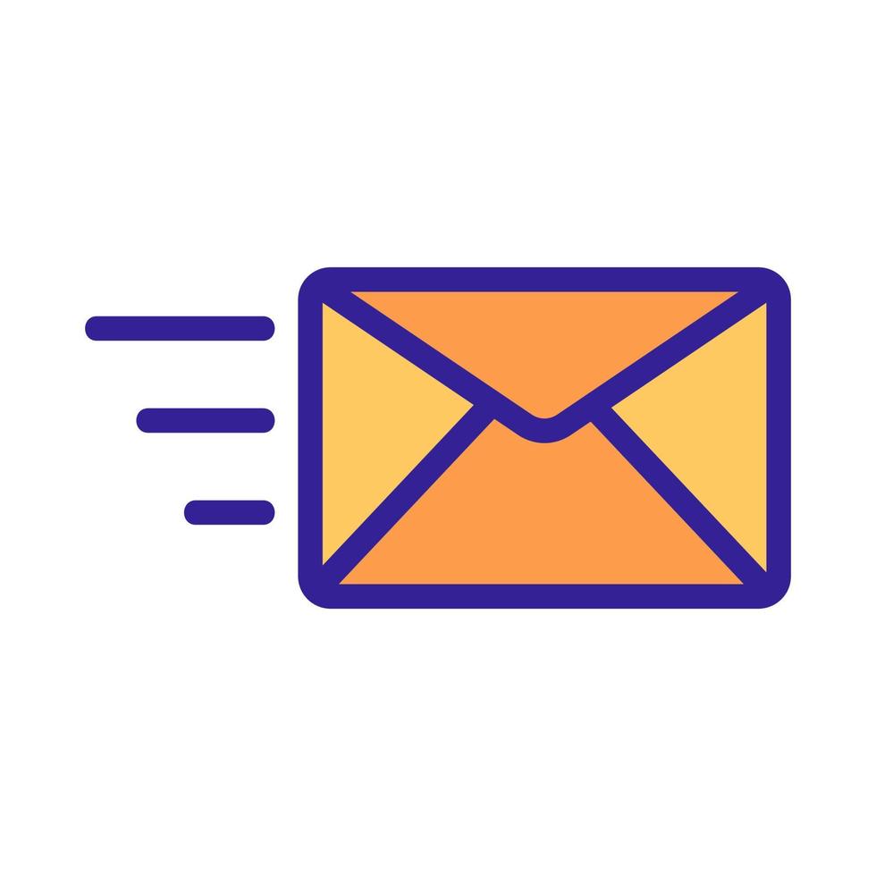 mail the vector icon. Isolated contour symbol illustration