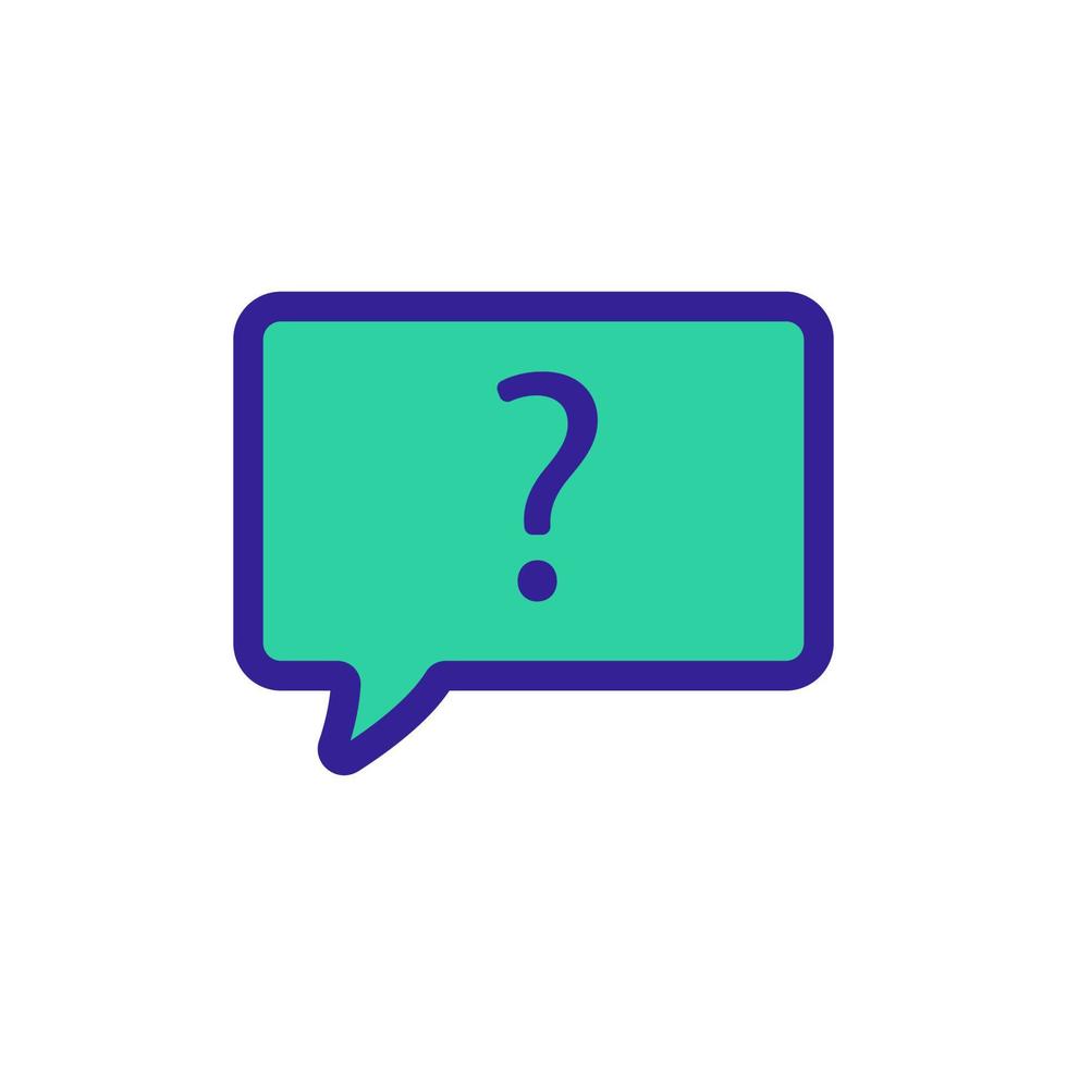 ask the question icon vector. Isolated contour symbol illustration vector