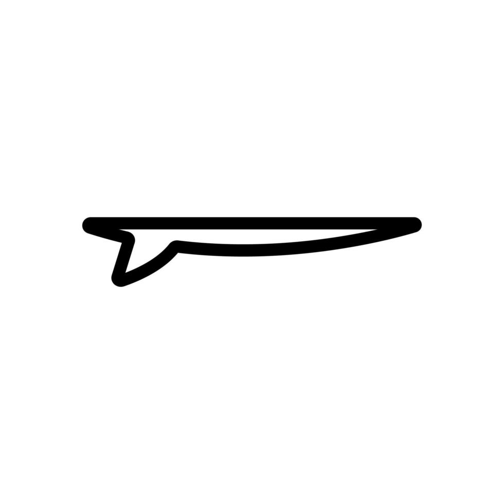 surfboard sea beach icon vector. Isolated contour symbol illustration vector