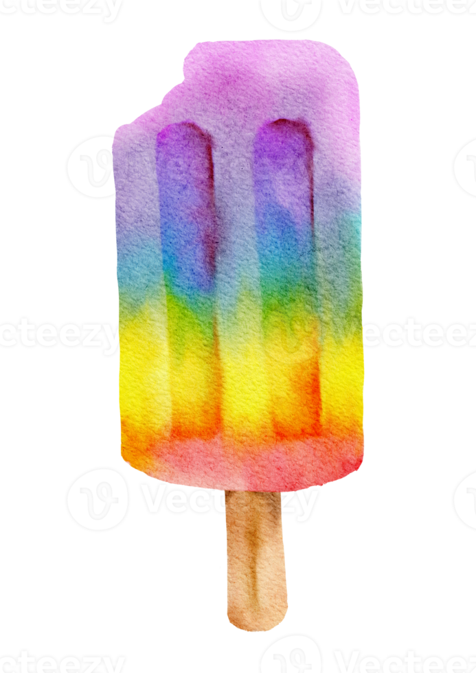 aquarelle de glace d'été png