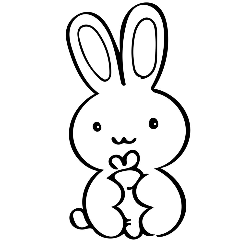 Rabbit Animal Line Art png