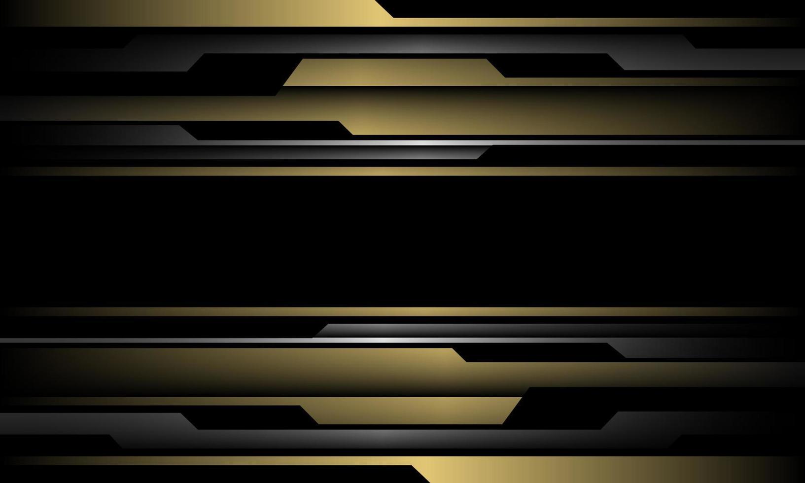 Abstract gold grey metal black cyber futuristic technology geometric design modern background vector