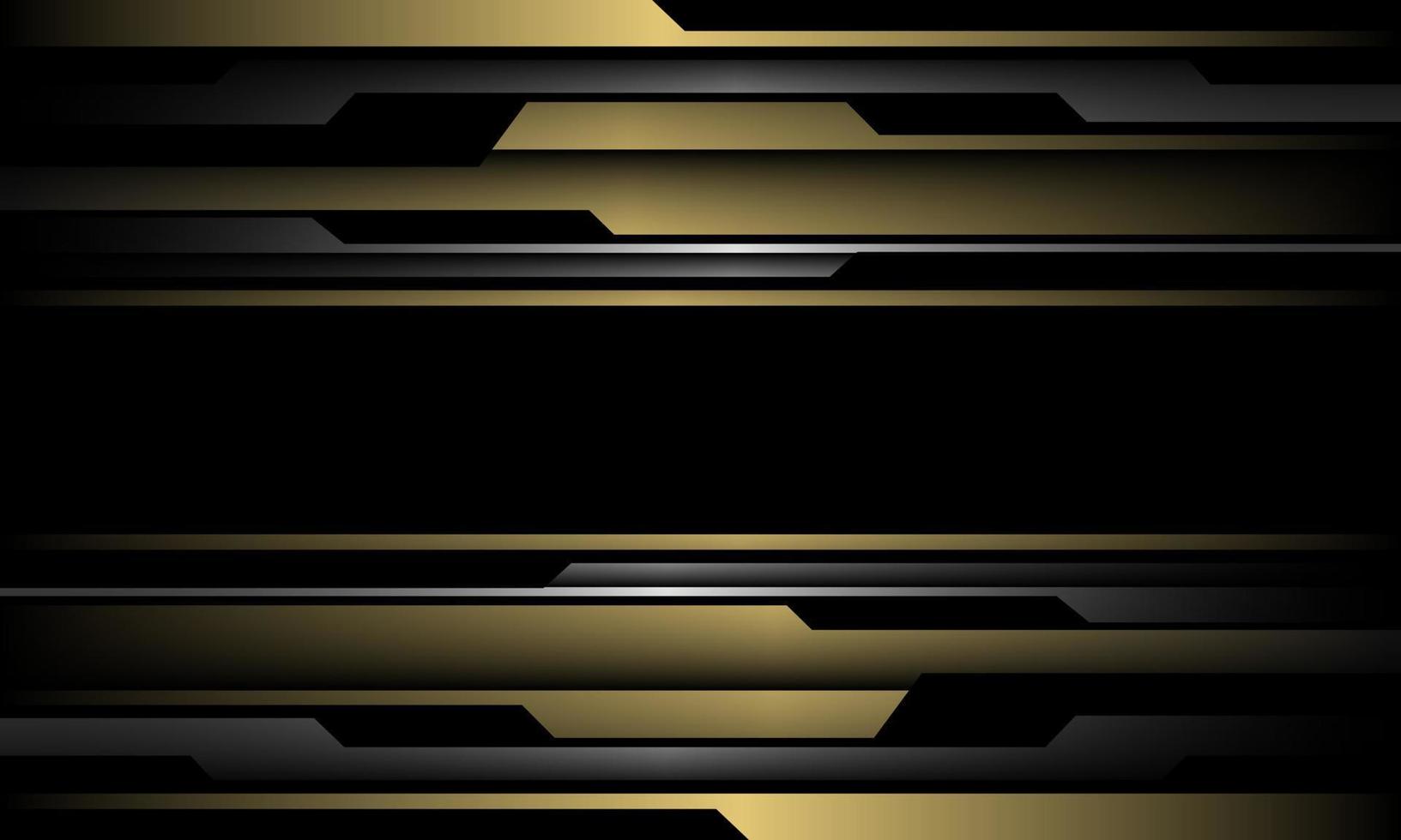 Abstract gold grey metal black cyber futuristic technology geometric design modern background vector