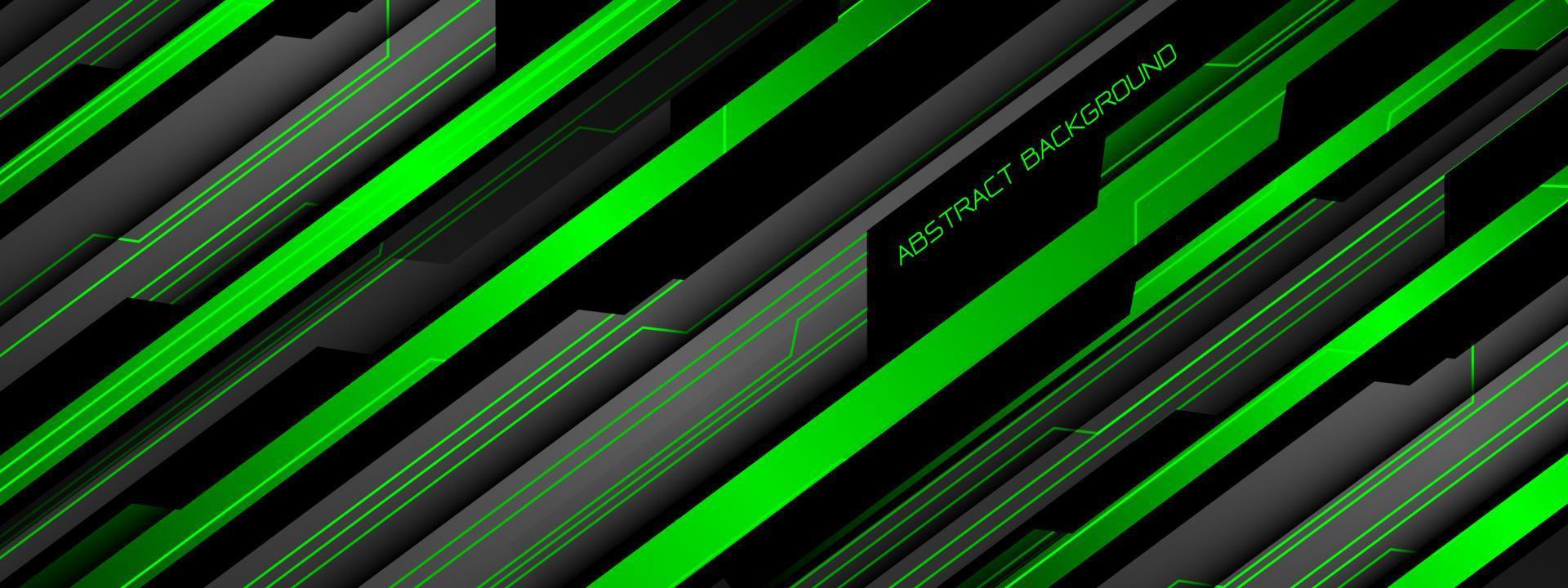 Abstract green light silver grey metal black cyber futuristic technology geometric design modern background vector