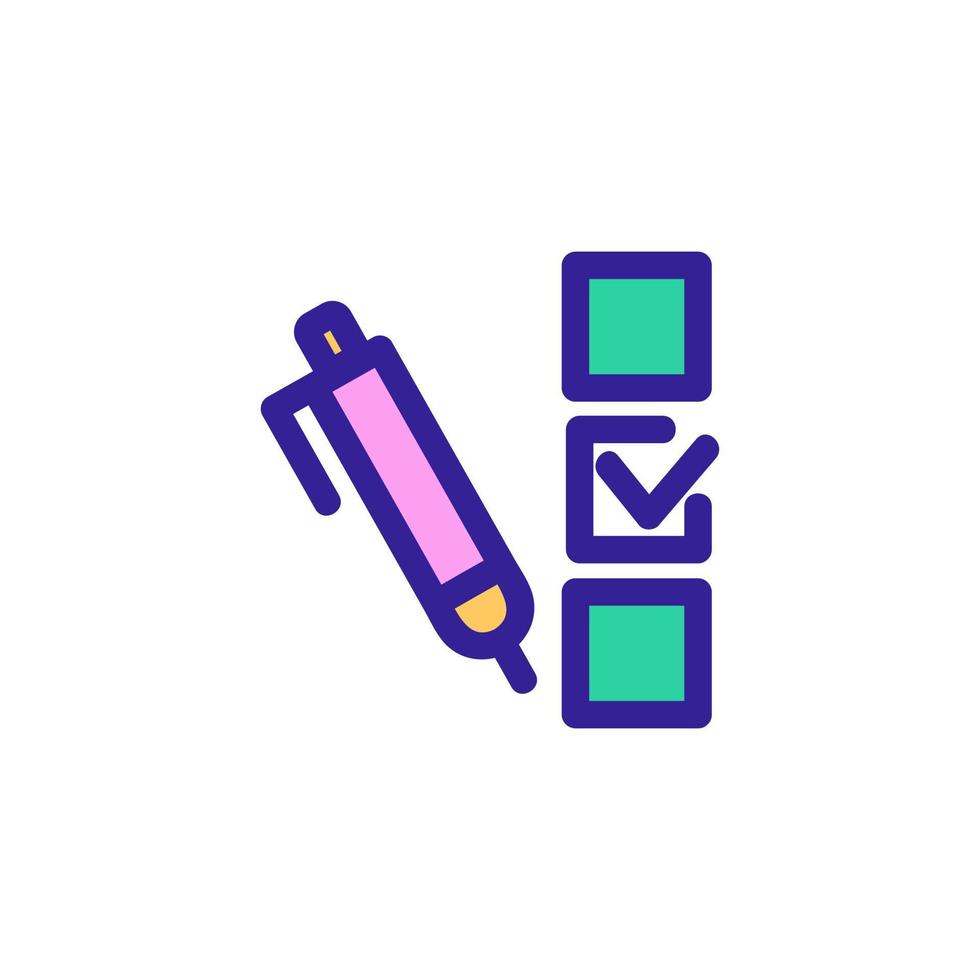 filling out the questionnaire is the vector icon. Isolated contour symbol illustration