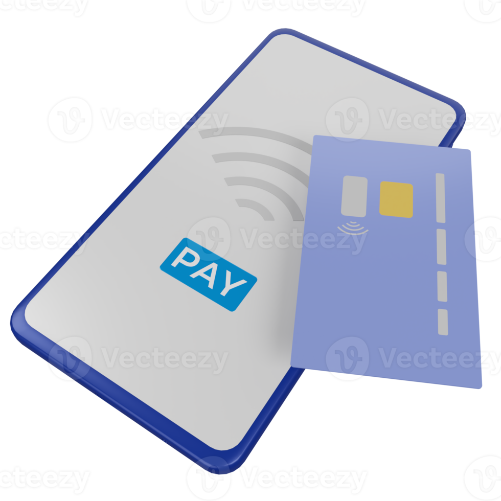 3d mobile phone and atm debit card, payment via nfc png
