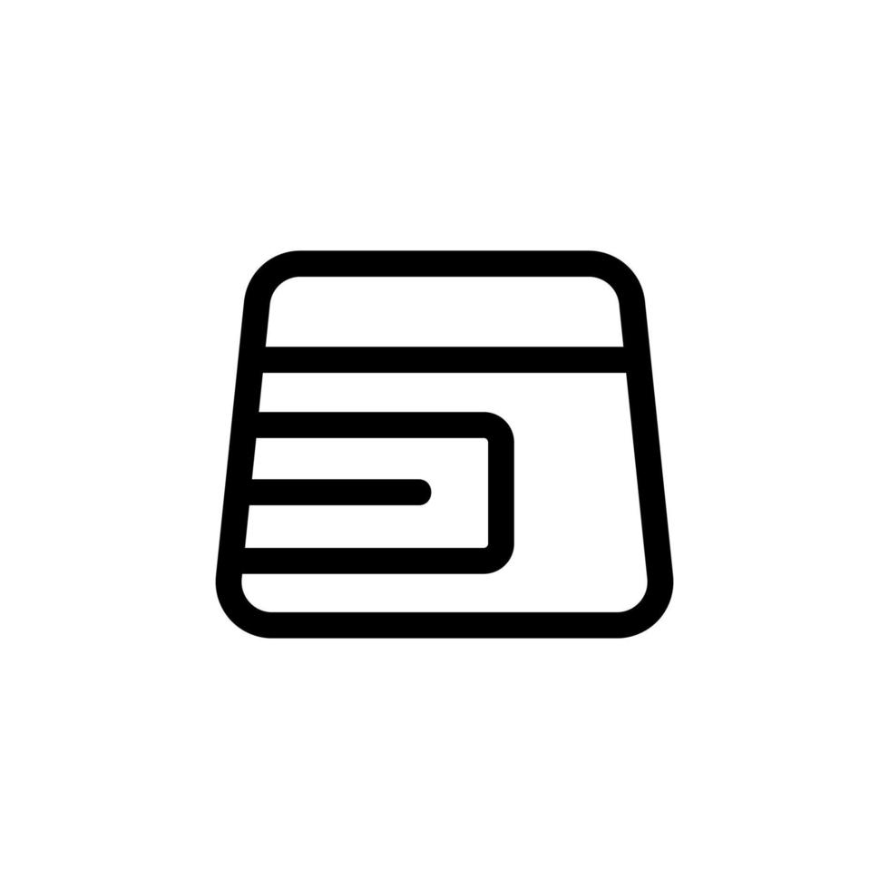 Cream icon vector. Isolated contour symbol illustration vector