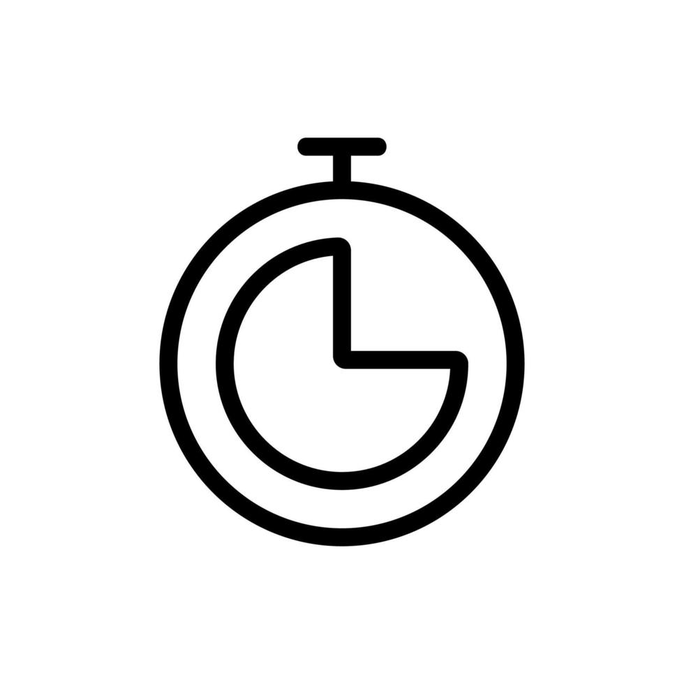 Working time icon vector. Isolated contour symbol illustration vector