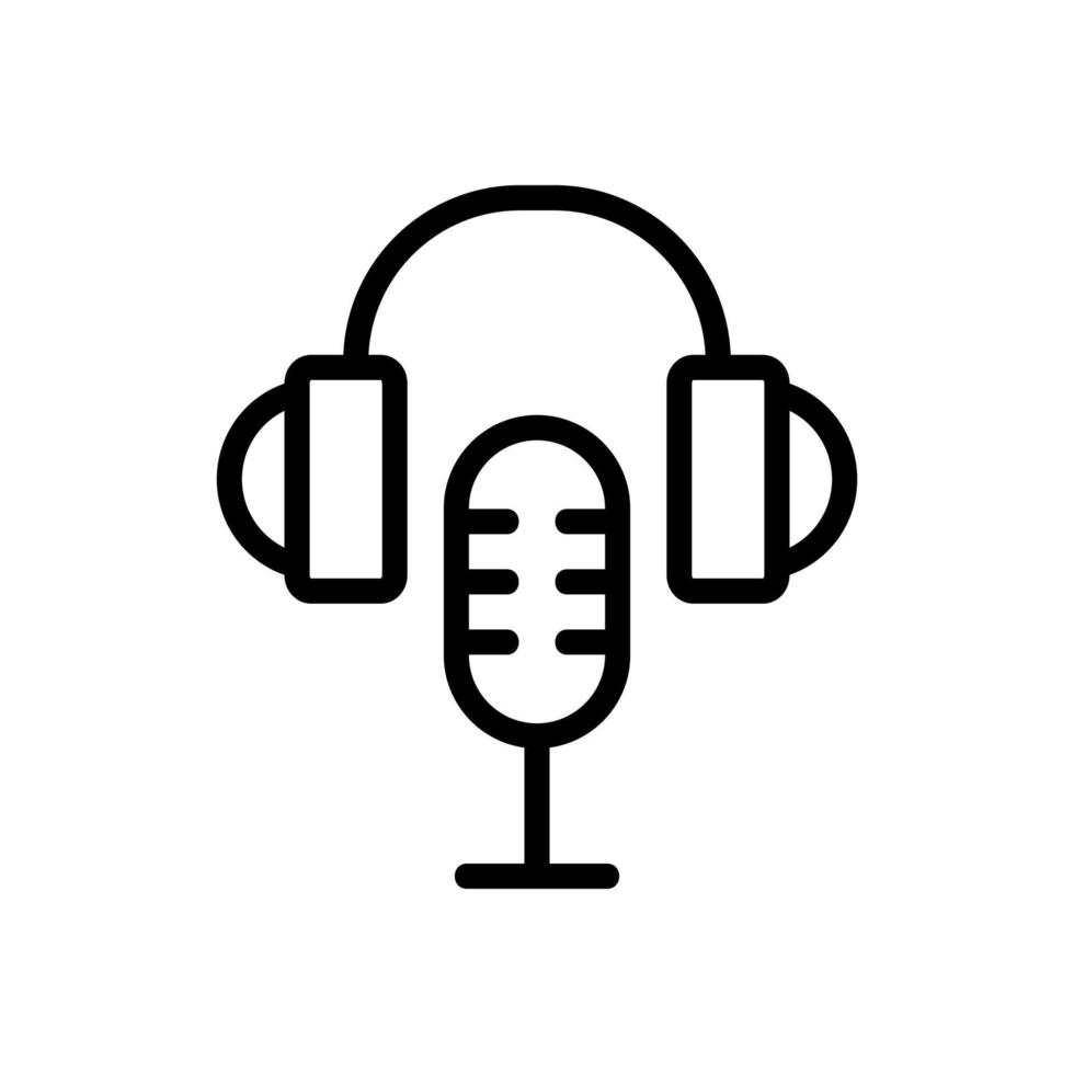 video game with microphone sound icon vector outline illustration