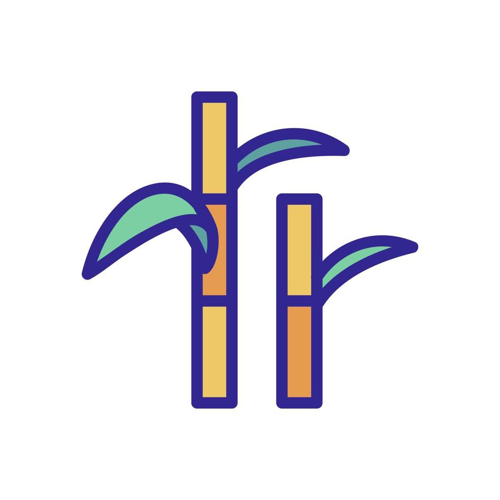 sugar cane icon vector. Isolated contour symbol illustration vector
