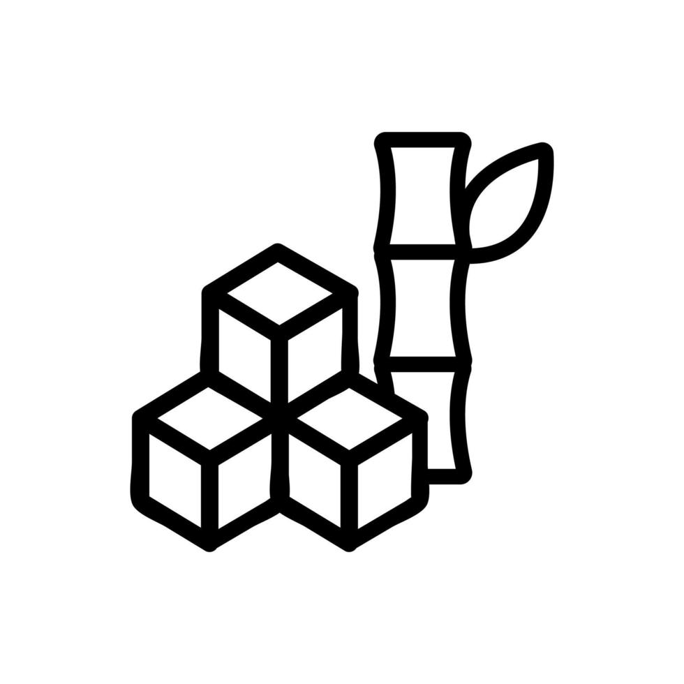 sugar cane icon vector. Isolated contour symbol illustration vector