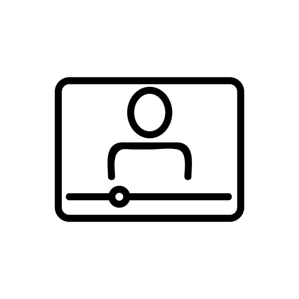 watching person video icon vector outline illustration