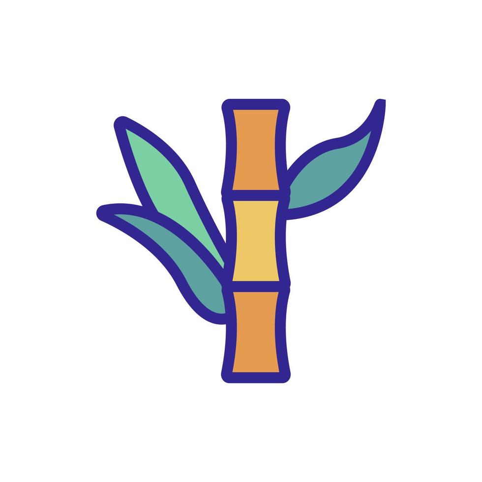 sugar cane icon vector. Isolated contour symbol illustration vector