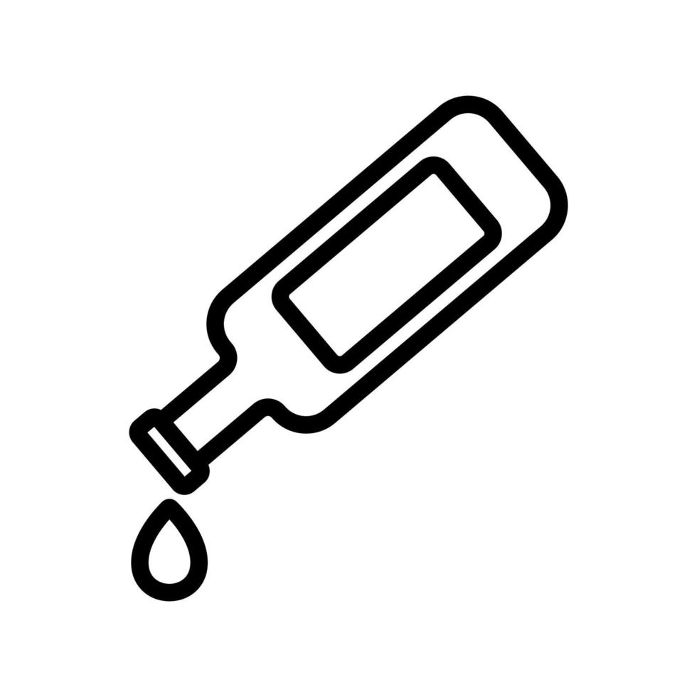 drop of sunflower oil from bottle icon vector outline illustration