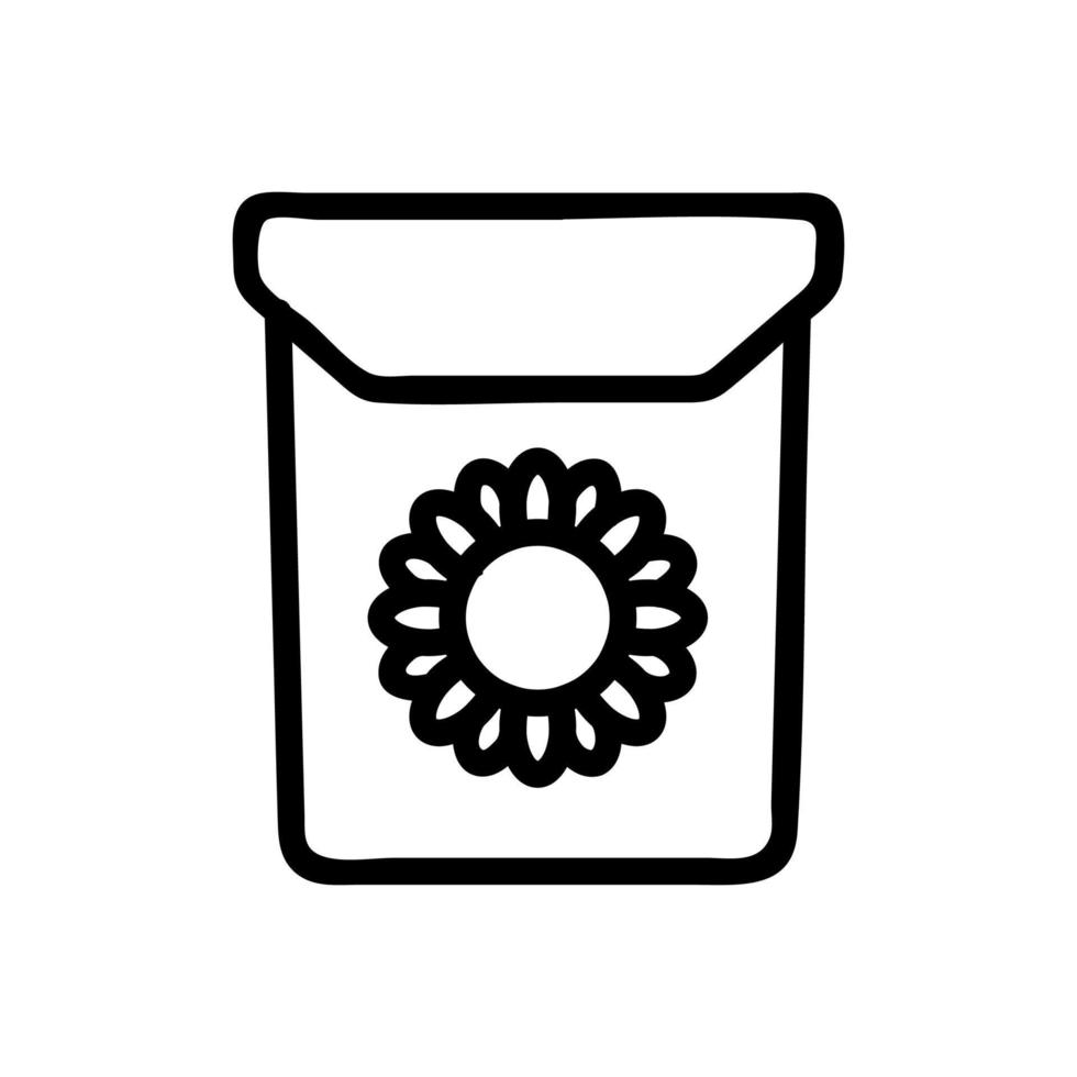 paquete de semillas de girasol icono vector ilustración de contorno