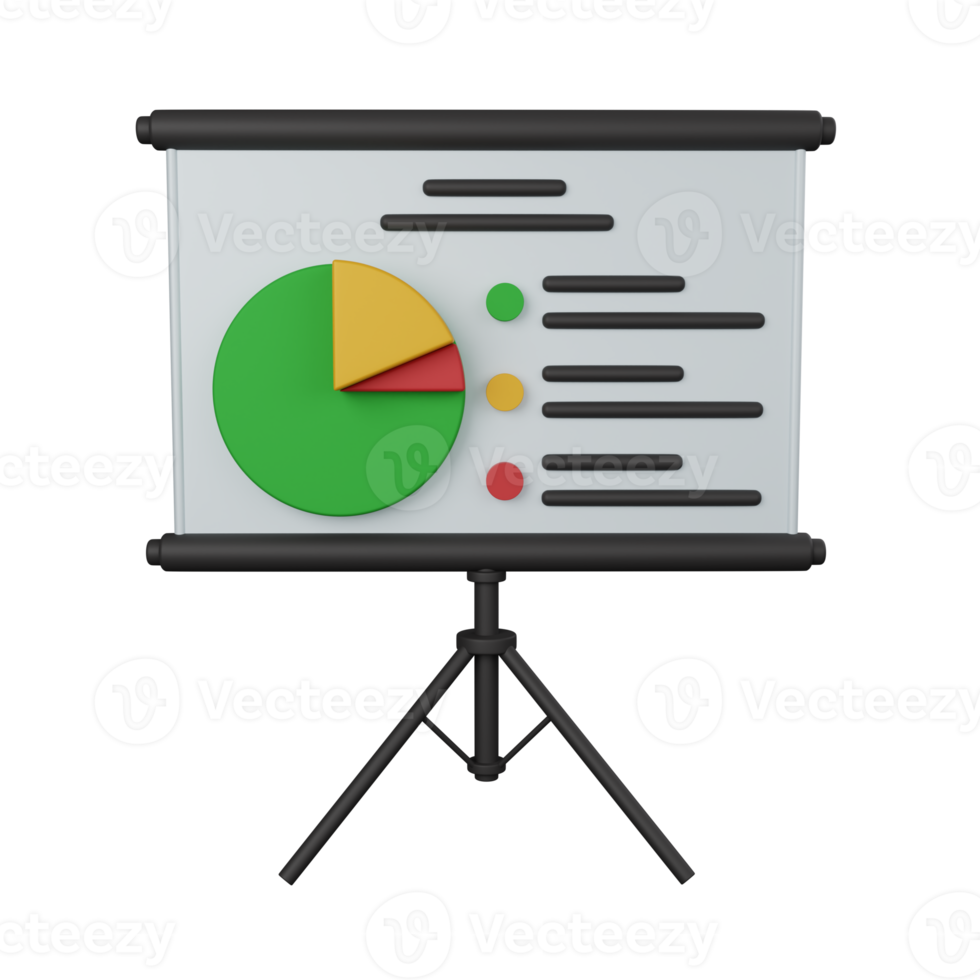 3d rendering presentation isolated useful for business, company and finance design illustration png